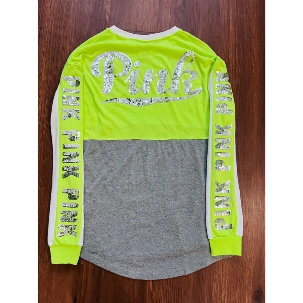 VS PINK BLING NEON COLORBLOCK OUTFIT SET S